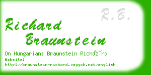 richard braunstein business card
